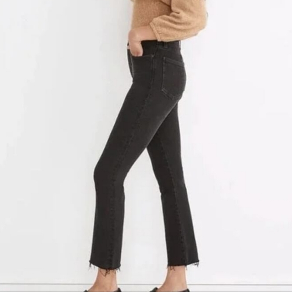 Madewell Jeans 26 Cali Demi‎ Boot Raw Hem High Rise Preppy Classic Stretch - Picture 1 of 14
